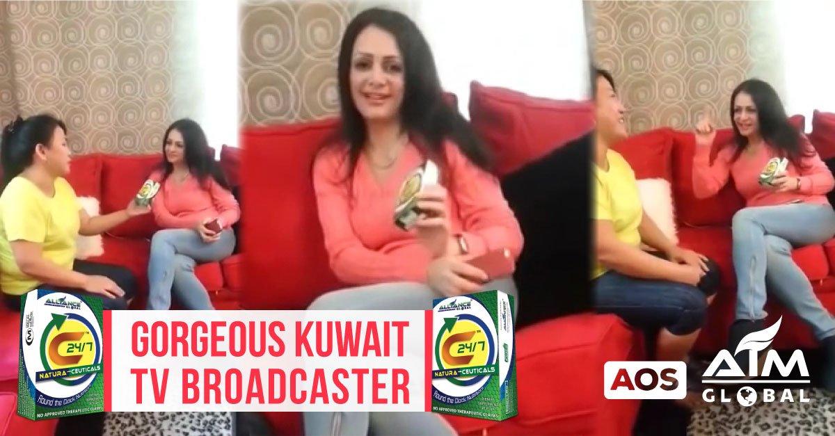 Gorgeous Kuwait TV Newscaster amazed by C24/7 Product